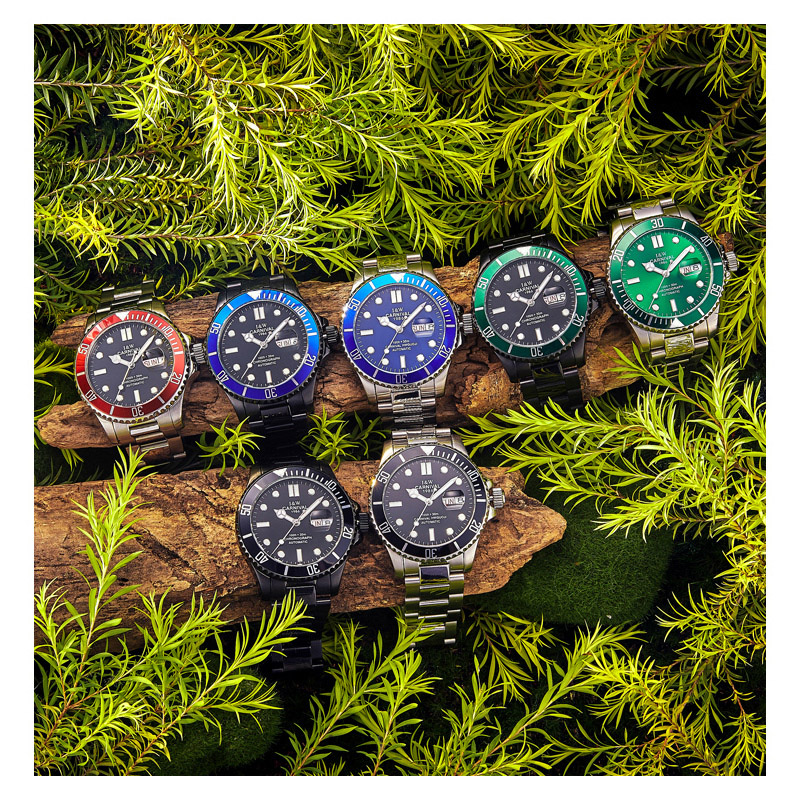 正品嘉年华Carnival手表新款男士全自动机械表 男表休闲双日历夜光水鬼表三锁扣上链表冠商务防水两不误腕表756高清大图