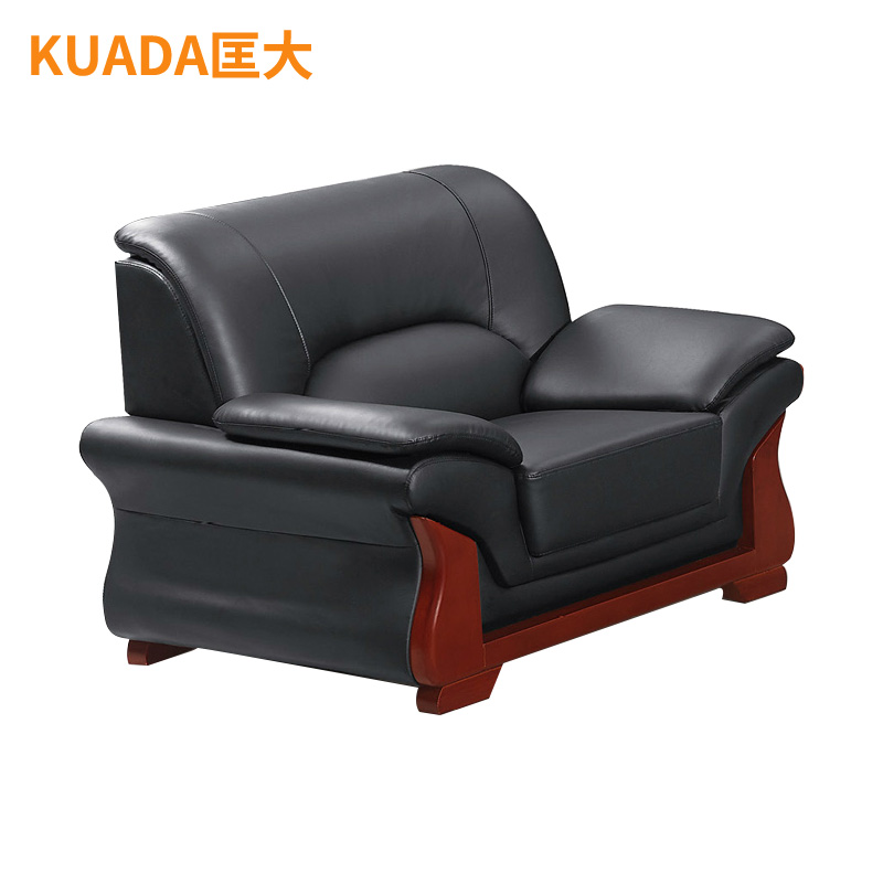 匡大 办公沙发皮艺商务沙发单人位KD-E035高清大图