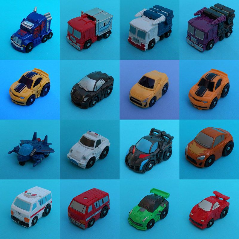 迷你变形小汽车擎天金刚威将猎战q车机器人儿童口袋汽车玩具擎天侠
