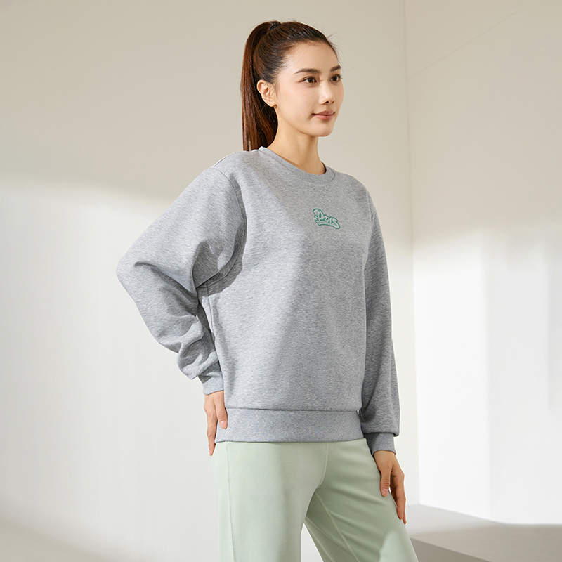 361°运动卫衣女冬季加绒加厚女士长袖保暖圆领上衣休闲运动服