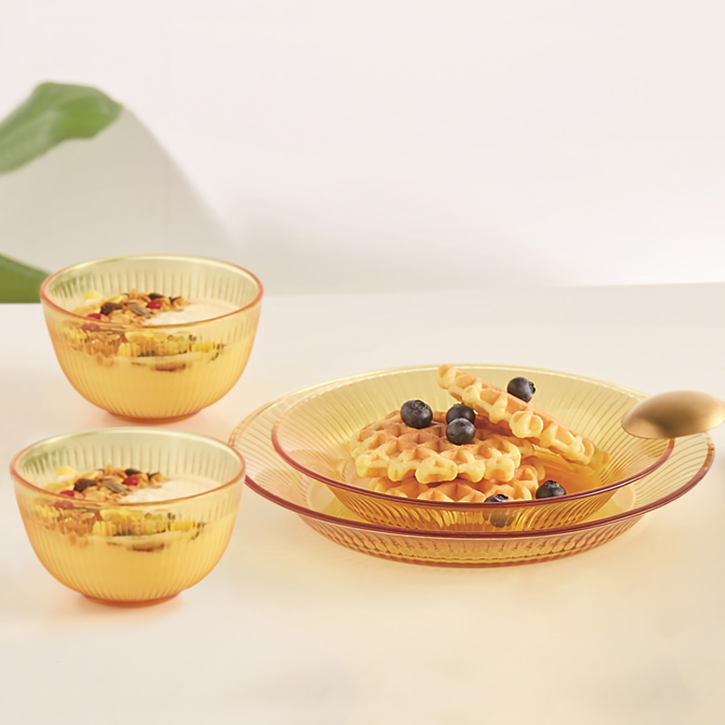 康宁晶尊系列餐具4件套(2小碗1小盘1大盘)SNAMD4C/KZYL