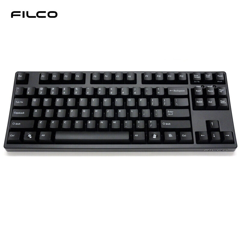 斐尔可(Filco) FKBN87MRL/EB2(87圣手二代)有线机械键盘 黑色红轴