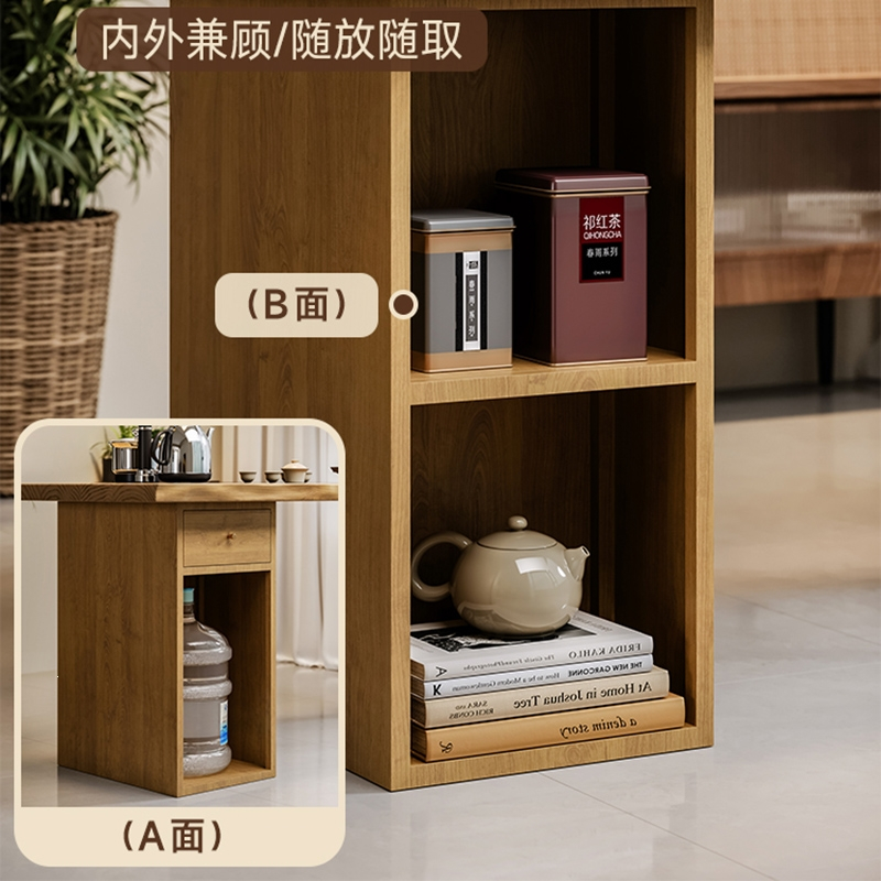 曼莎佳人阳台茶桌椅组合新中式木极简禅意茶台现代简约家用小户型