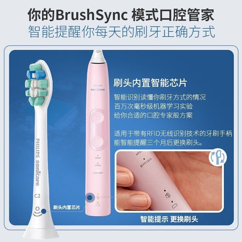 飞利浦(Philips) 电动牙刷头HX9023/67 牙菌斑防御型清洁刷头3支装 适配HX6730/HX6712等型号图片