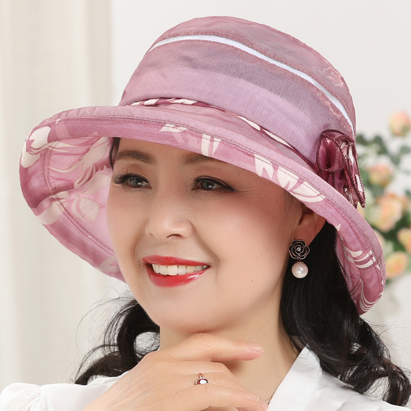 盛世尼曼帽子女夏天遮阳帽中年妈妈太阳帽中老年人出游沙滩帽春夏大檐