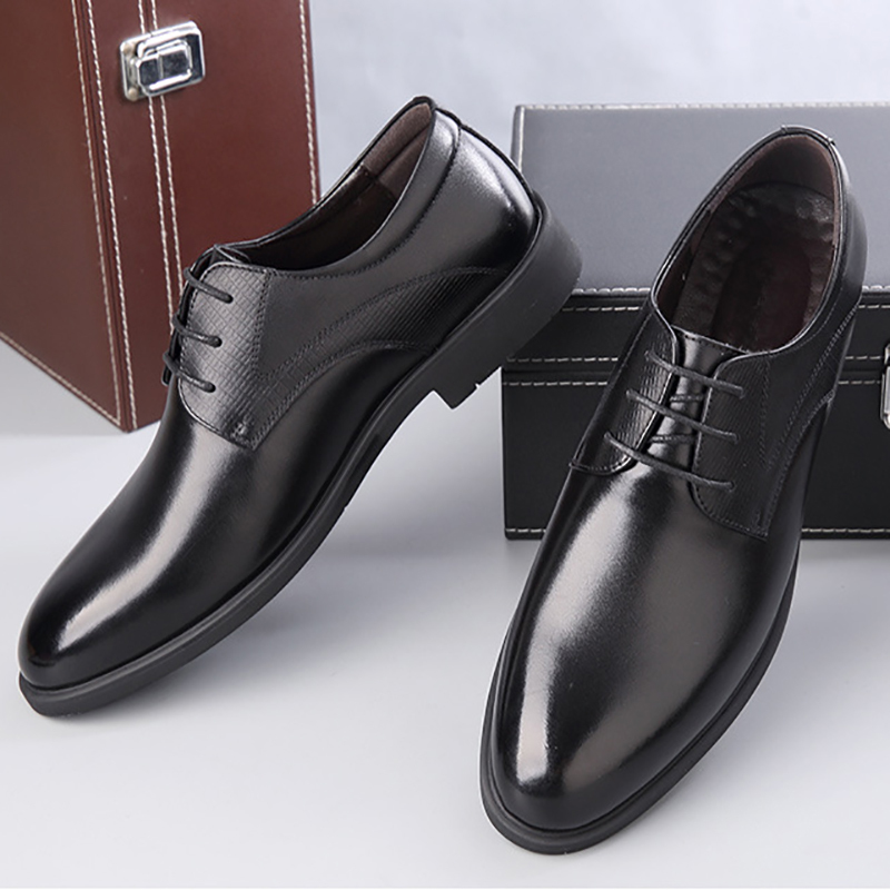 正装警察皮鞋休闲军勾男鞋保安配发男制式公安皮鞋职业安保交巡警单