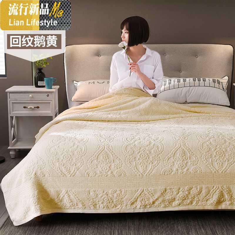 老式空调被棉毯子单人双人棉毛毯毛巾薄款纱布被夏季毯空调毯 三维工匠