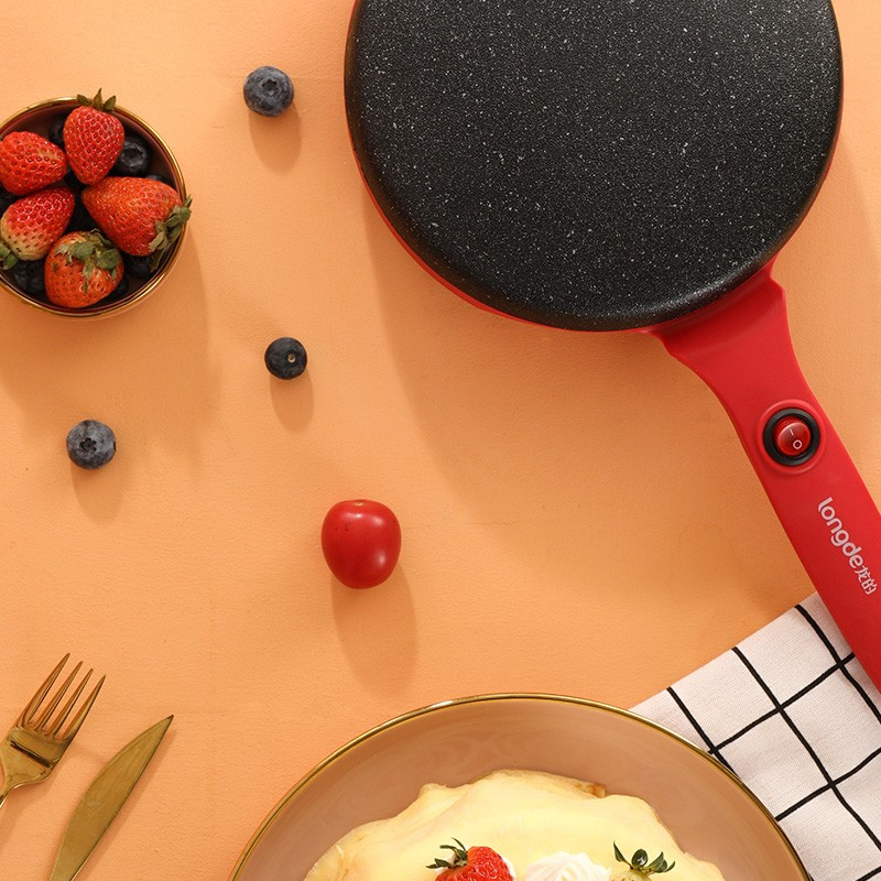 龙的(longde) 电饼铛 30秒速热薄饼机 家用小型迷你机械式圆盘煎饼神器薄饼铛 LD-BD061高清大图