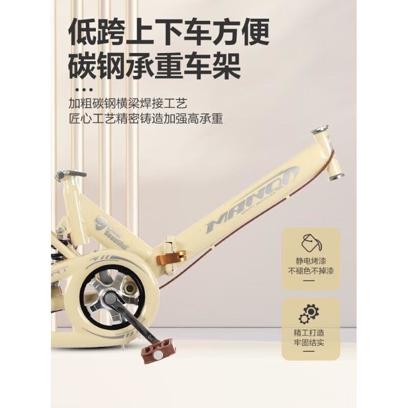 新款免安装超轻便携折叠自行车20 22寸成人学生单速单车高清大图