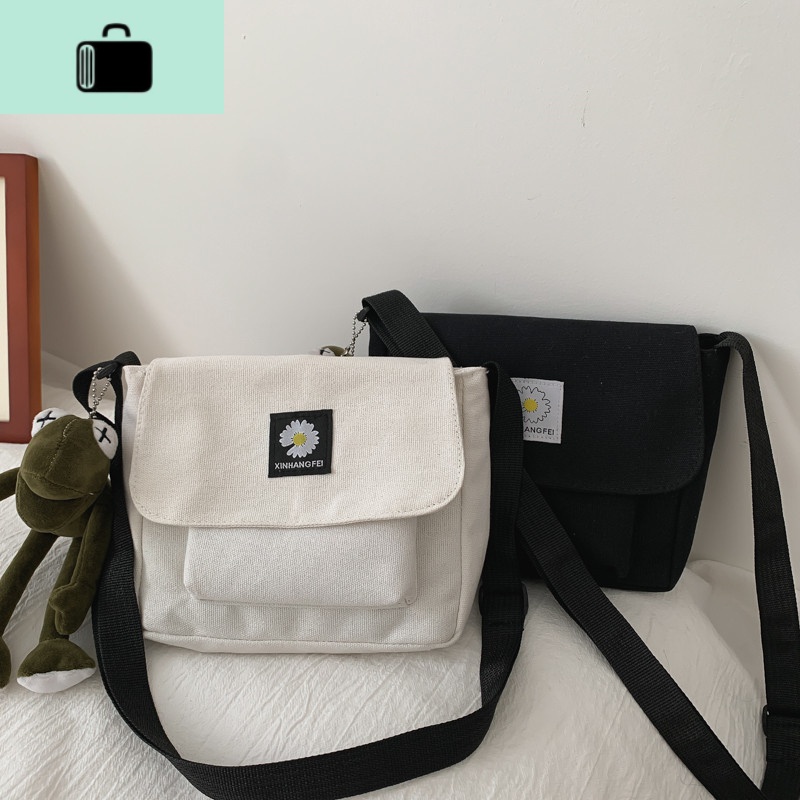 学院风斜挎包韩版ins超火简约帆布小包包街头潮流休闲男女单肩包NEW LAKE男士斜挎包