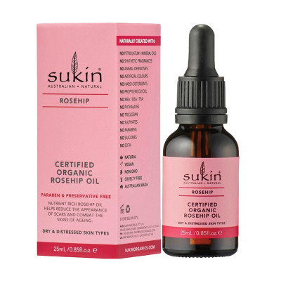 Sukin Certified Organic Rose Hip Oil 权威认证有机玫瑰果油 25 ml