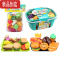 真智力儿童过家家厨房玩具蔬菜水果切切乐男女孩仿真食物汉堡薯条三明治 NX218-2水果蔬菜切切乐16件套