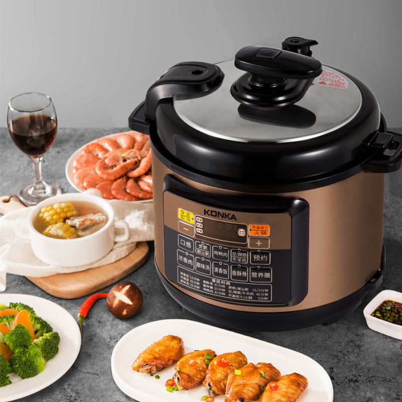 康佳 电压力锅5L耐磨不粘多功能高压锅KYLG-5001E(JS)高清大图