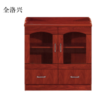 全洛兴胡桃色餐边柜简约茶水柜二门800*400*860