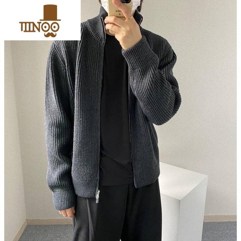 YANXUMargiela风格 马吉拉高领拉链保暖毛开衫毛衣外套男女MM6针织衫高清大图