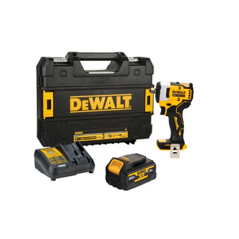 得伟 20V锂电无刷1/2紧凑型冲击扳手一电一充5.0Ah电池（DCF911-5X1）套高清大图