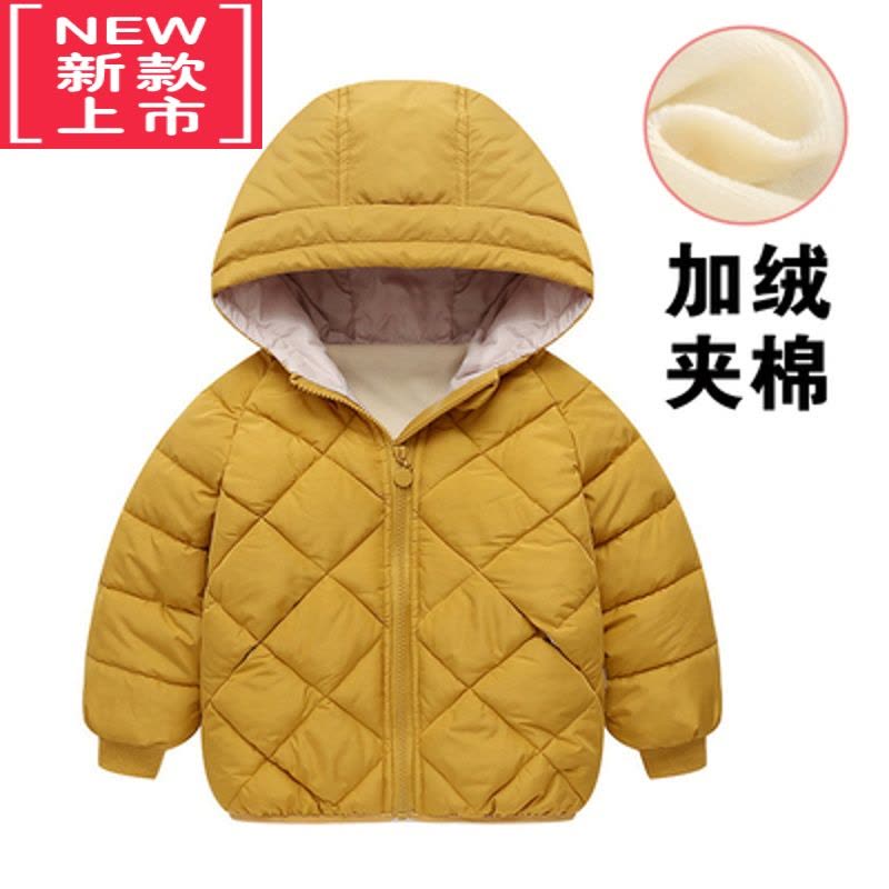 可莉允2022秋冬新款儿童羽绒棉服中小童男女宝宝加绒短款棉衣外套加厚冬图片