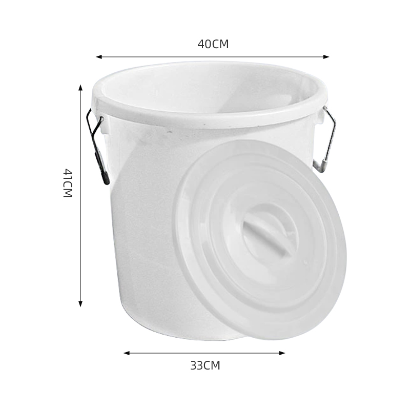 臻远ZY5052313 圆形大号垃圾桶50L 40*40*41cm(单位:个)白色高清大图