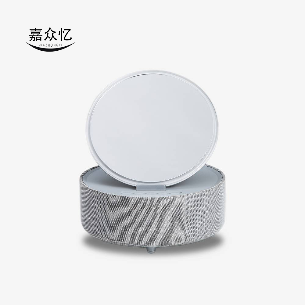 嘉众忆 多功能无线化妆镜音箱塞纳灰 JZY-F166 台高清大图