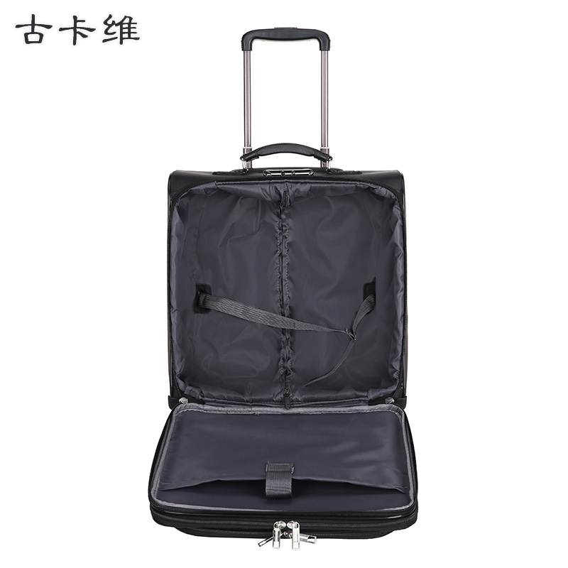 古卡维 乘务员拉杆箱 可定制印字 黑色16寸 ZC909-1/个高清大图