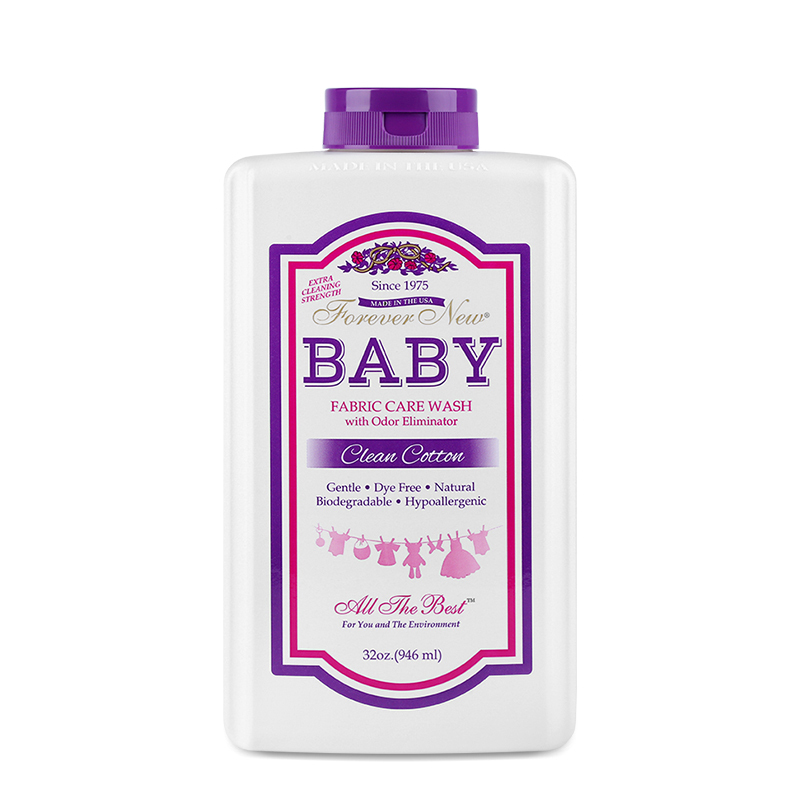 美国进口Forever New 芳新婴儿专用洗衣液儿童新生儿宝宝专用洗衣用品有香味棉香型946ML瓶装