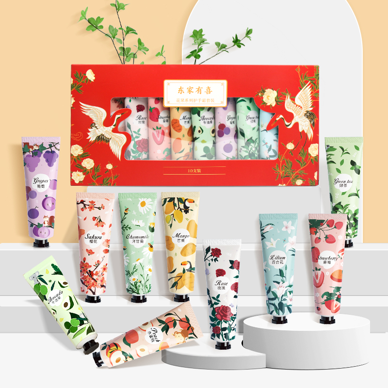 金妮雅花果伴手小巧香氛护手霜滋润补水保湿油腻留香干裂便携高清大图