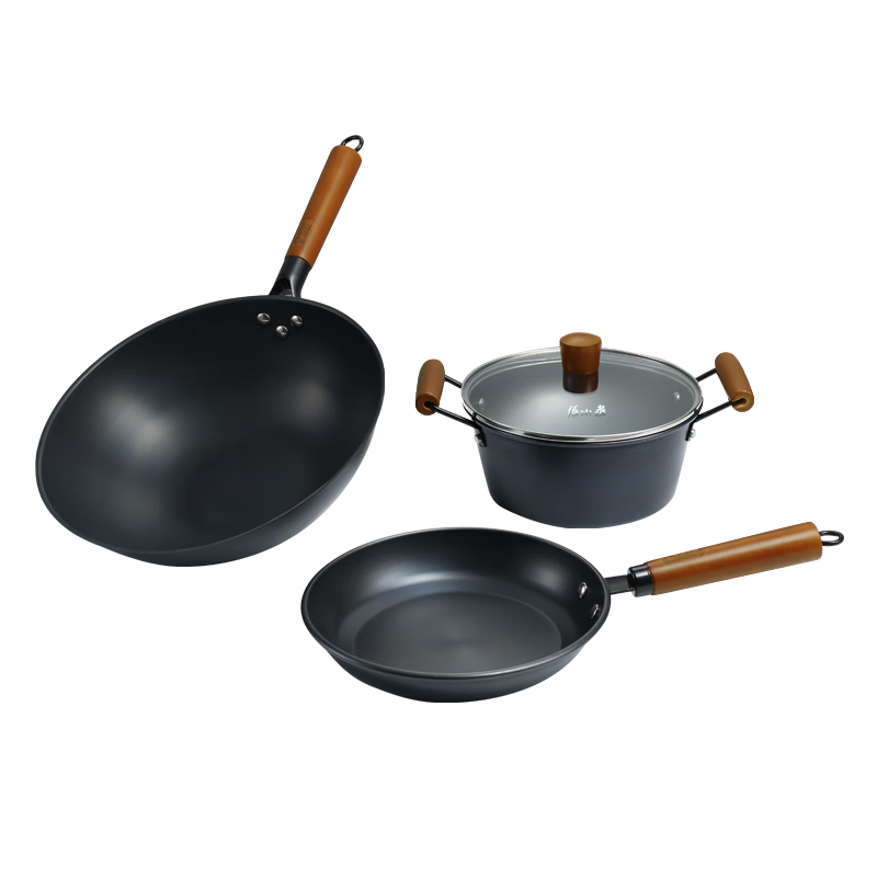 张小泉 C32410100 韵味三件套 炒锅+汤锅+煎锅