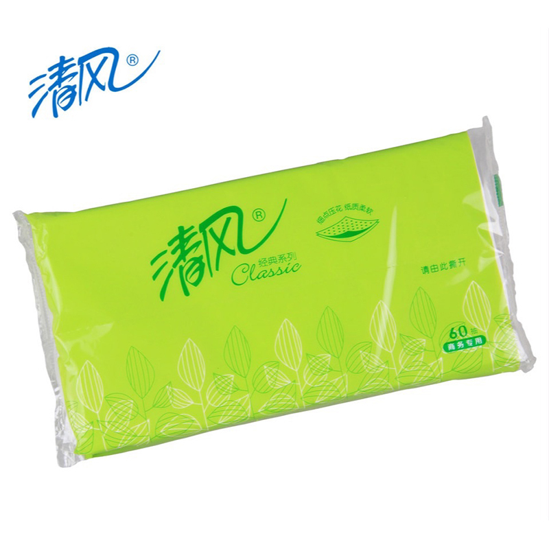 清风抽纸BR10A 抽取式面巾纸2层大规格60抽*包 100包/箱(整箱销售)