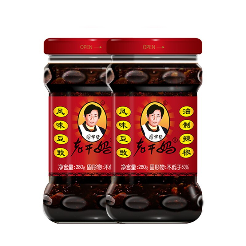 老干妈风味豆豉 280g*24瓶/箱(一箱装)