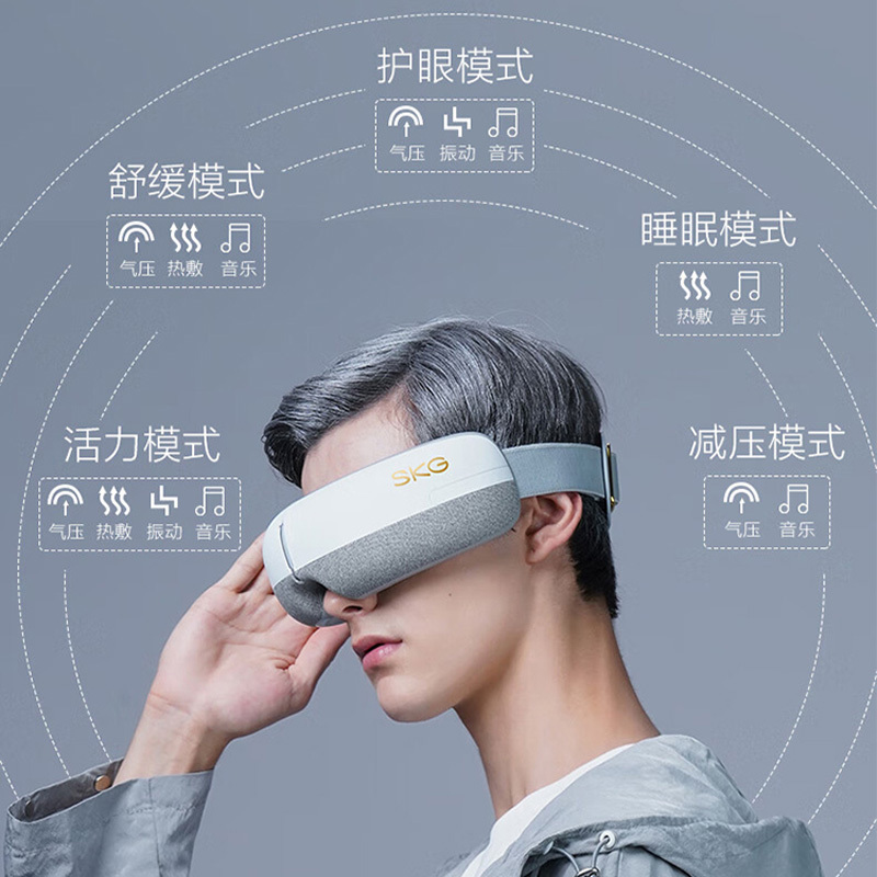 SKG眼部按摩仪可视化分区成人气囊热敷护眼仪睡眠眼罩E3高清大图