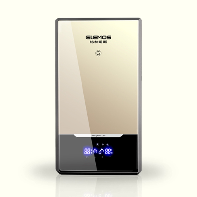 格林姆斯(GLEMOS)GS9(S)-55F速热式电热水器 双胆循环加热ECO节能蓝牙智能恒温20升储水5500W 金色