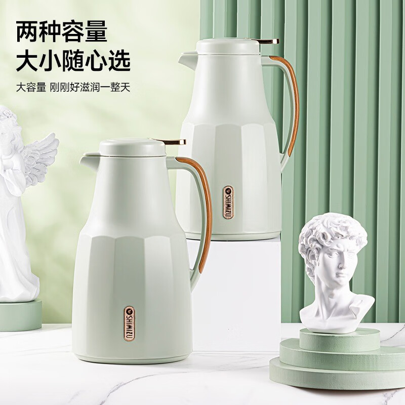 清水保温壶家用热水壶暖水壶大容量暖水瓶 1.5L 奶白色 SM-1212-150高清大图