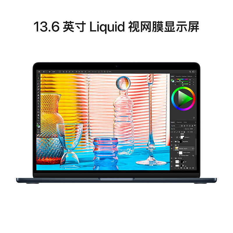 Apple MacBook Air 13.6 8核M2芯片(8核图形处理器) 8G 256G SSD 深空灰 笔记本电脑 MLXW3CH/A高清大图