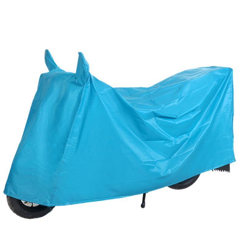 家用电动车防尘罩防雨防晒加大加厚车衣电瓶车摩托车罩有镜套宝蓝色