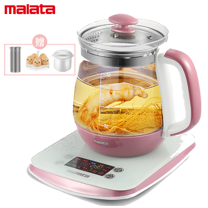 万利达(malata)1.5L多功能养生壶加厚高硼硅玻璃电煮茶壶烧水煮茶器煎药壶电水壶WLD-YS1503