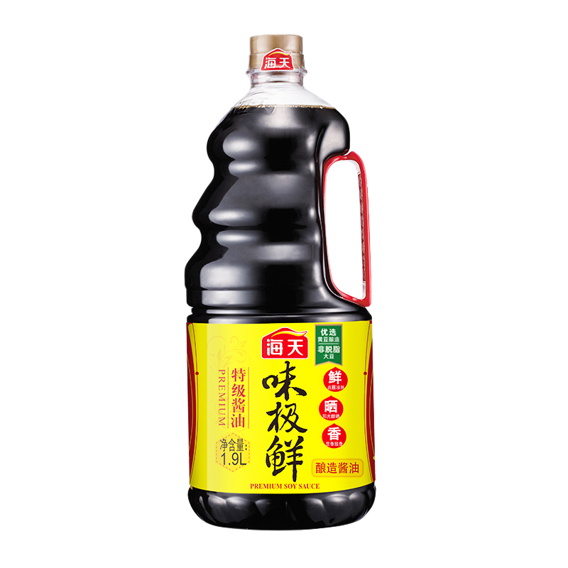 海天 味极鲜系列 生抽酱油[特级酱油]1.9L 原粒黄豆高清大图