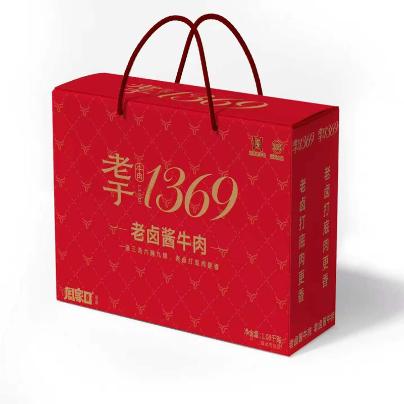 周家口老于老卤酱牛肉1080g 开袋即食 礼盒装180克*6袋/箱