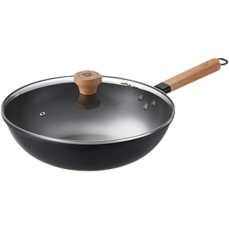 炊大皇炒锅32cm无涂层老式铁锅家用爆炒不易生锈不粘精铁锅无盖CG32SW