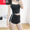YIBUSHENG黑灰色运动短裤女薄款百搭显瘦休闲裤甜辣性感外穿女团热裤