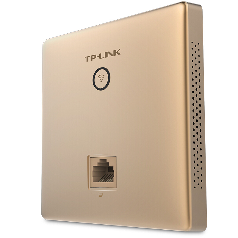 普联 无线86型面板式AP 企业级酒店别墅wifi接入 TL-AP302I-PoE 300M香槟金 POE供电