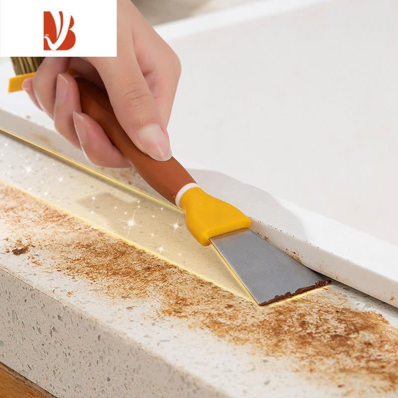 三维工匠厨房双头清洁铲加厚油烟铲煤气灶台面缝隙刷除污刀冰箱除霜铲刀图片