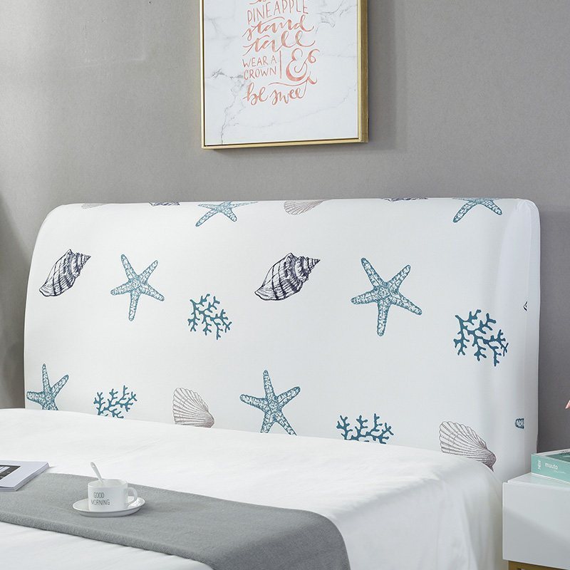 床头罩套床头套软包防尘罩靠背罩子保护套1.8米弹力布1.5床北欧风 海底世界 1.5米(适合1.4-1.7米床头使用)高清大图