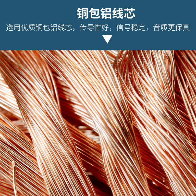 晶华 发烧级音箱线 400芯无氧铜包铝工程音响线抗干扰工程级音箱线功放转接线 音箱连接线材 50米 P433S