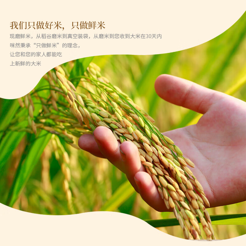 咪然 富硒 鲜米 5kg 袋高清大图