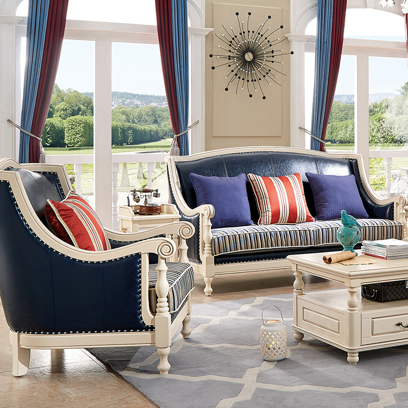 兰博湾欧式实木沙发美式沙发小户型客厅沙发组合套装象牙白视频