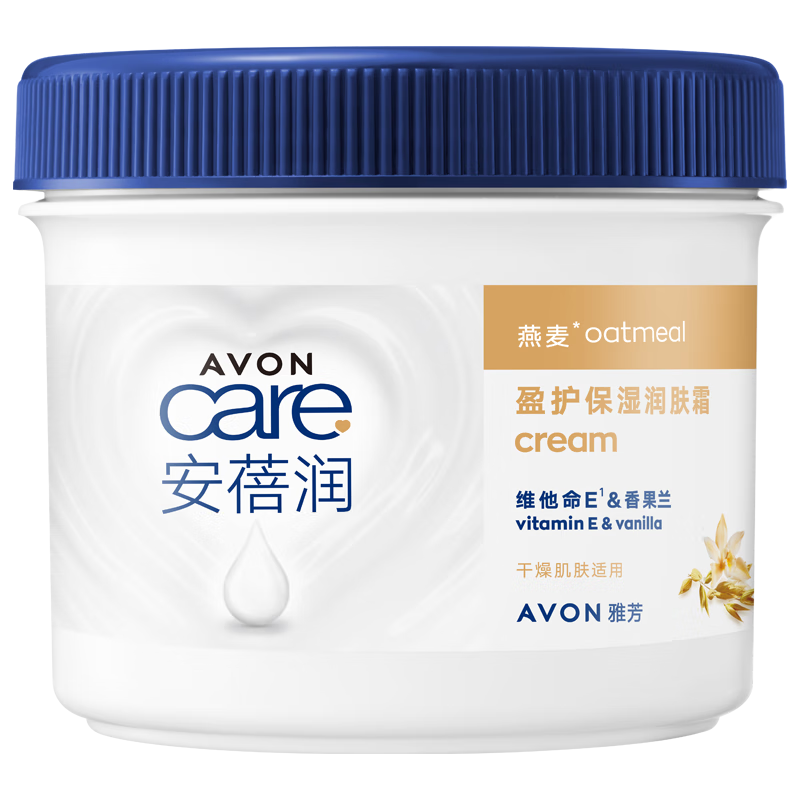雅芳AVON 安蓓润盈护保湿润肤霜身体乳霜 丝滑呵护燕麦味400ml