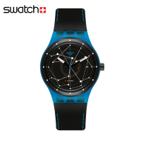 斯沃琪(Swatch)手表 51星球装置系列 休闲时尚 树脂表带 机械男女通用SUTS401