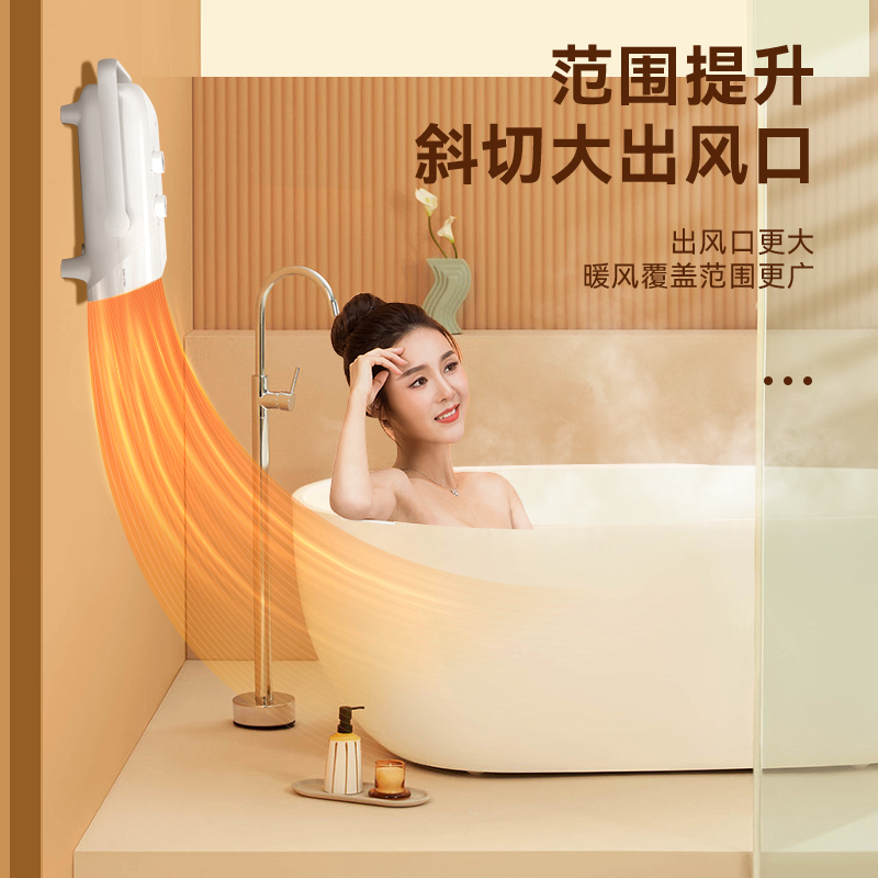 格力(GREE)电暖器 NBFD-X6020 居浴两用 台壁两用 IPX3级防水 暖风机取暖器