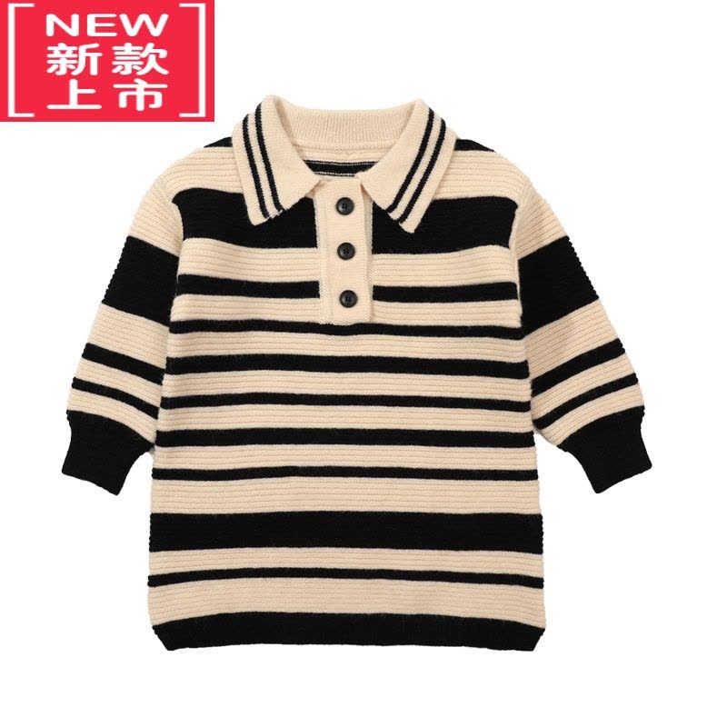 可莉允女童秋装毛衣裙韩版2022新款儿童洋气童装小女孩中长款针织衫外套图片