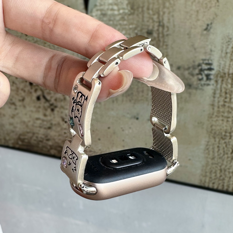 适用小米手环9手表带8腕带10表带7手腕6金属5小众4智能nfc版3139B高清大图